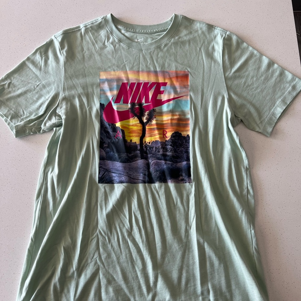 Nike Men's Mint Green Graphic Tee